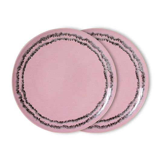 Hkliving 70s ceramics - Dinner plates Bubble (set of 2)