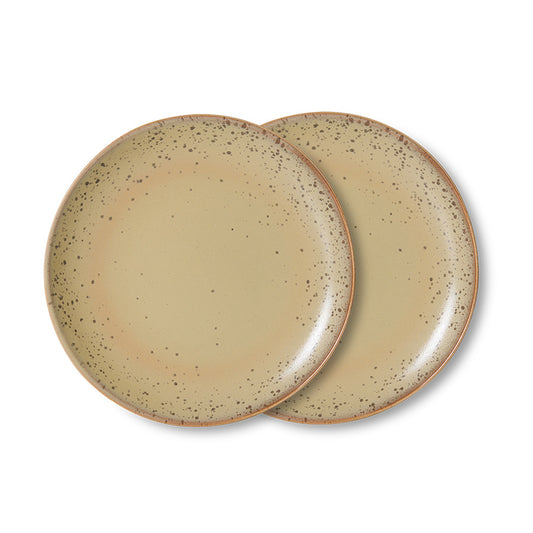 Hkliving 70s ceramics - Side plates Grit (set of 2)