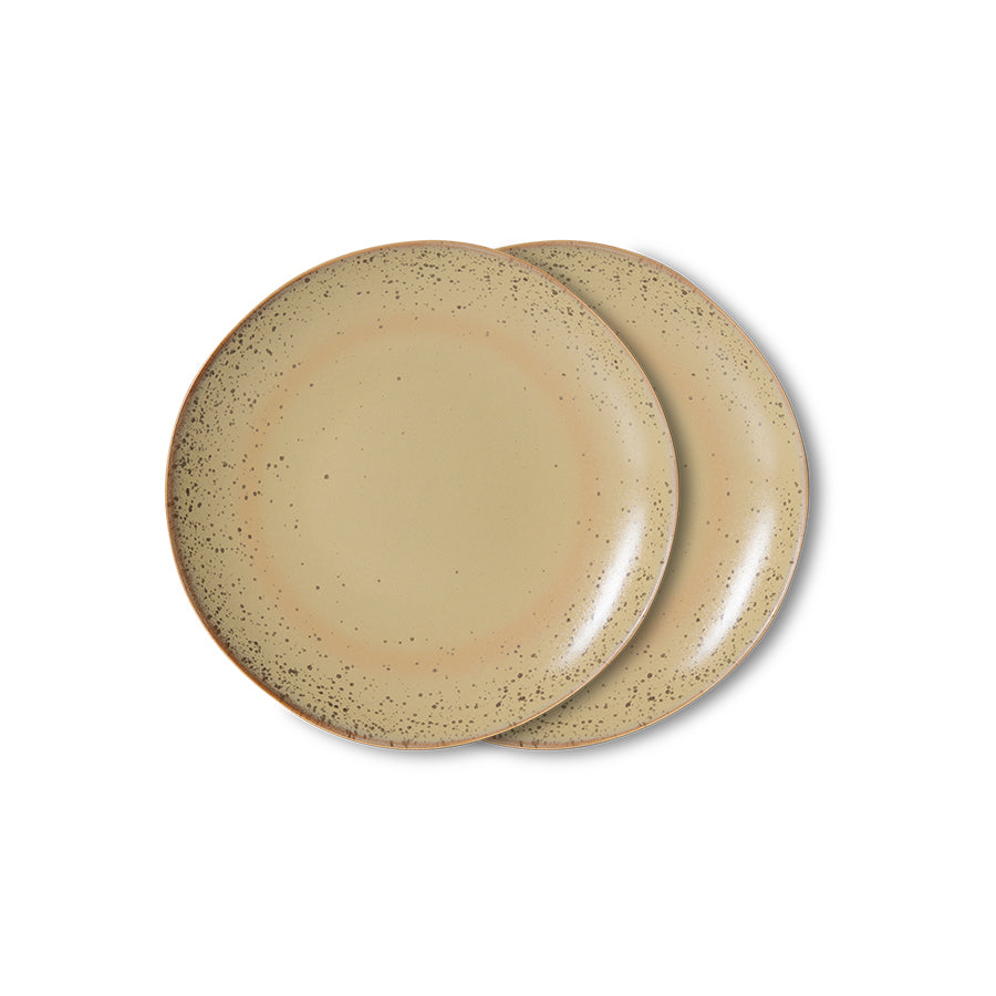 Hkliving 70s ceramics - Dessert plates Grit (set of 2)