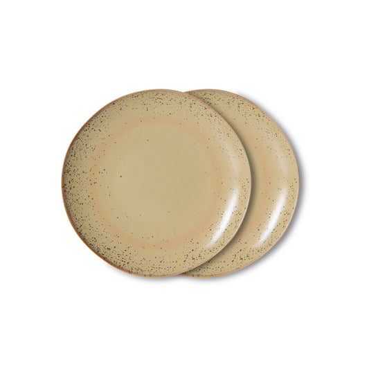 Hkliving 70s ceramics - Dessert plates Grit (set of 2)