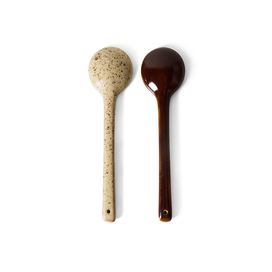 Hkliving 70s ceramics - Serving spoons Hills (set of 2)