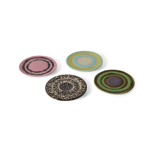 Hkliving 70s ceramics - Coasters, final touch (set van 4)