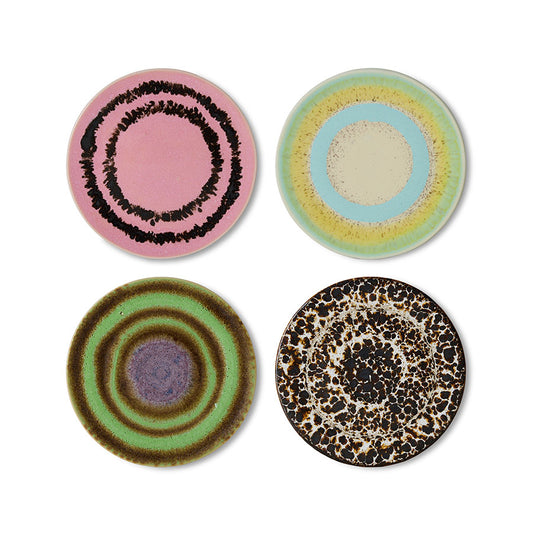 Hkliving 70s ceramics - Coasters, final touch (set van 4)