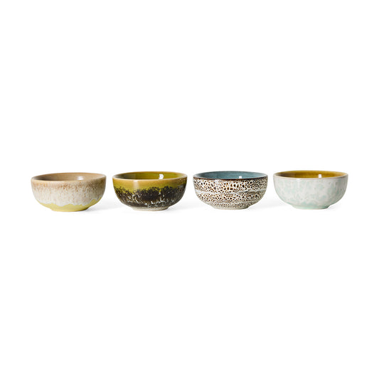 Hkliving 70s ceramics - XS bowls, Caramelized (set van 4)