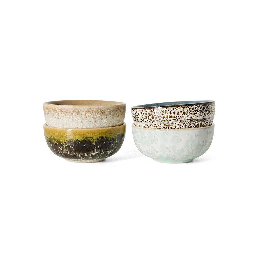Hkliving 70s ceramics - XS bowls, Caramelized (set van 4)