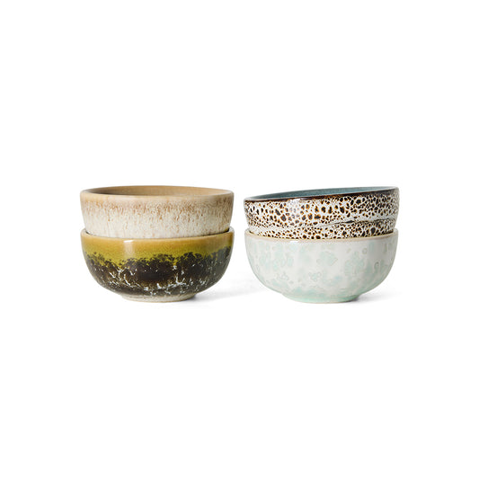 Hkliving 70s ceramics - XS bowls, Caramelized (set van 4)