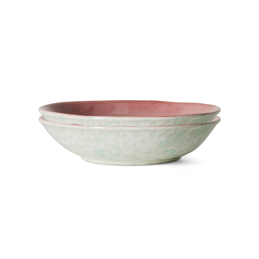 Hkliving 70s ceramics - Curry bowls, Lotus (set van 2)
