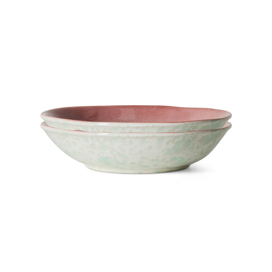 Hkliving 70s ceramics - Curry bowls, Lotus (set van 2)