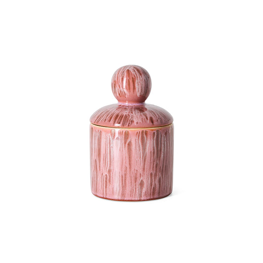 Hkliving 70s ceramics - Small Storage jar, Rhubarb