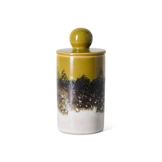 Hkliving 70s ceramics -  Medium storage jar, Truffle