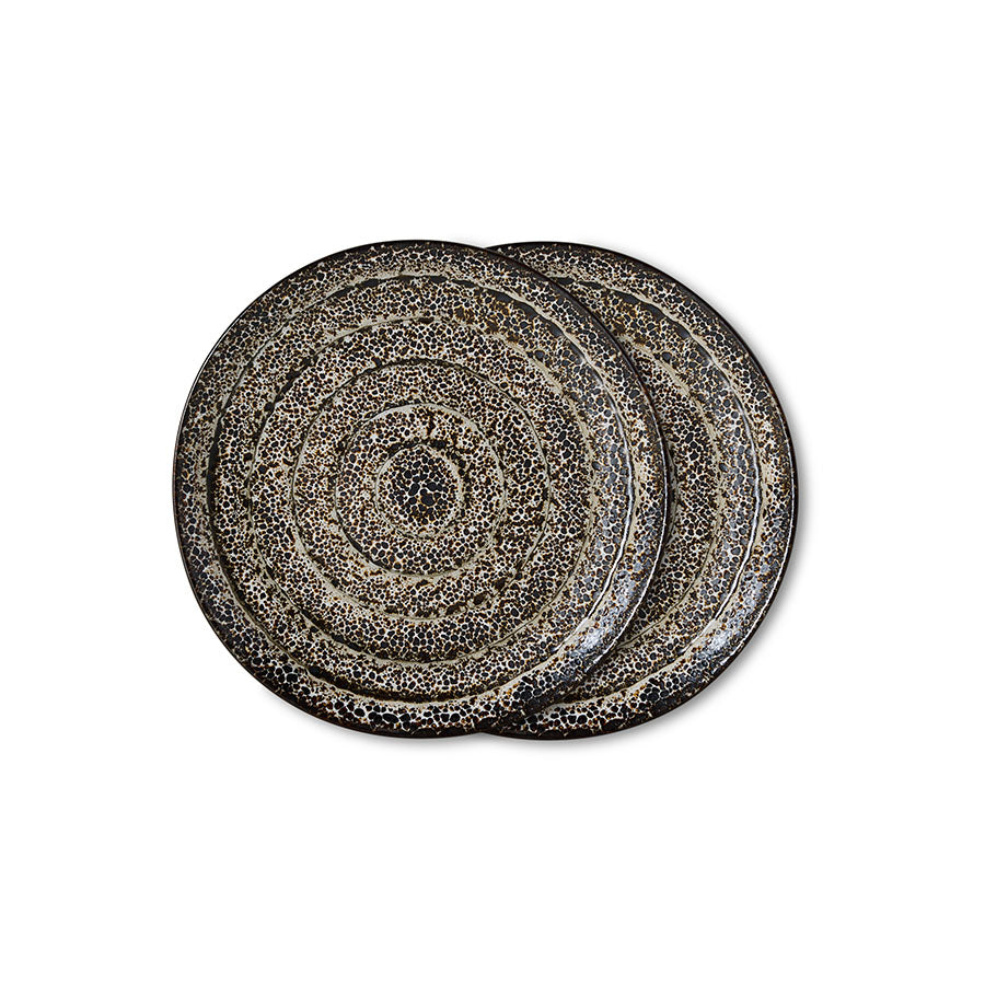 Hkliving 70s ceramics - Side plates, Brew (set van 2)