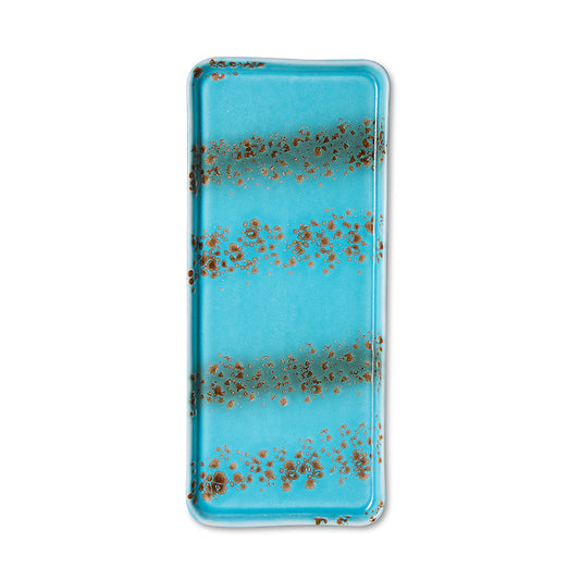 Hkliving 70s ceramics - Cake tray, Aqua