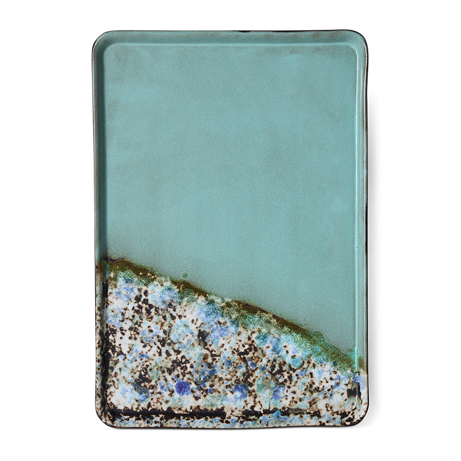 Hkliving 70s ceramics - Large tray, Agave