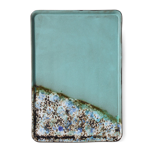 Hkliving 70s ceramics - Large tray, Agave
