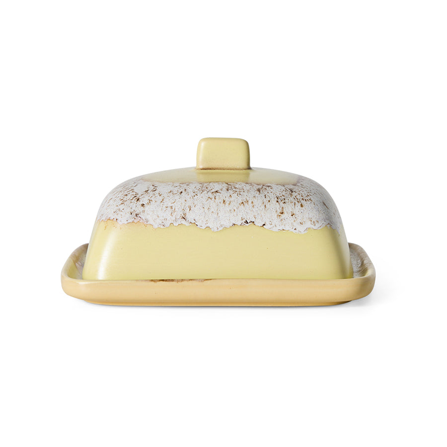 Hkliving 70s ceramics - Butter dish Custard