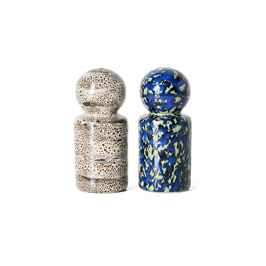 Hkliving 70s ceramics - Pepper & salt jar, Grain