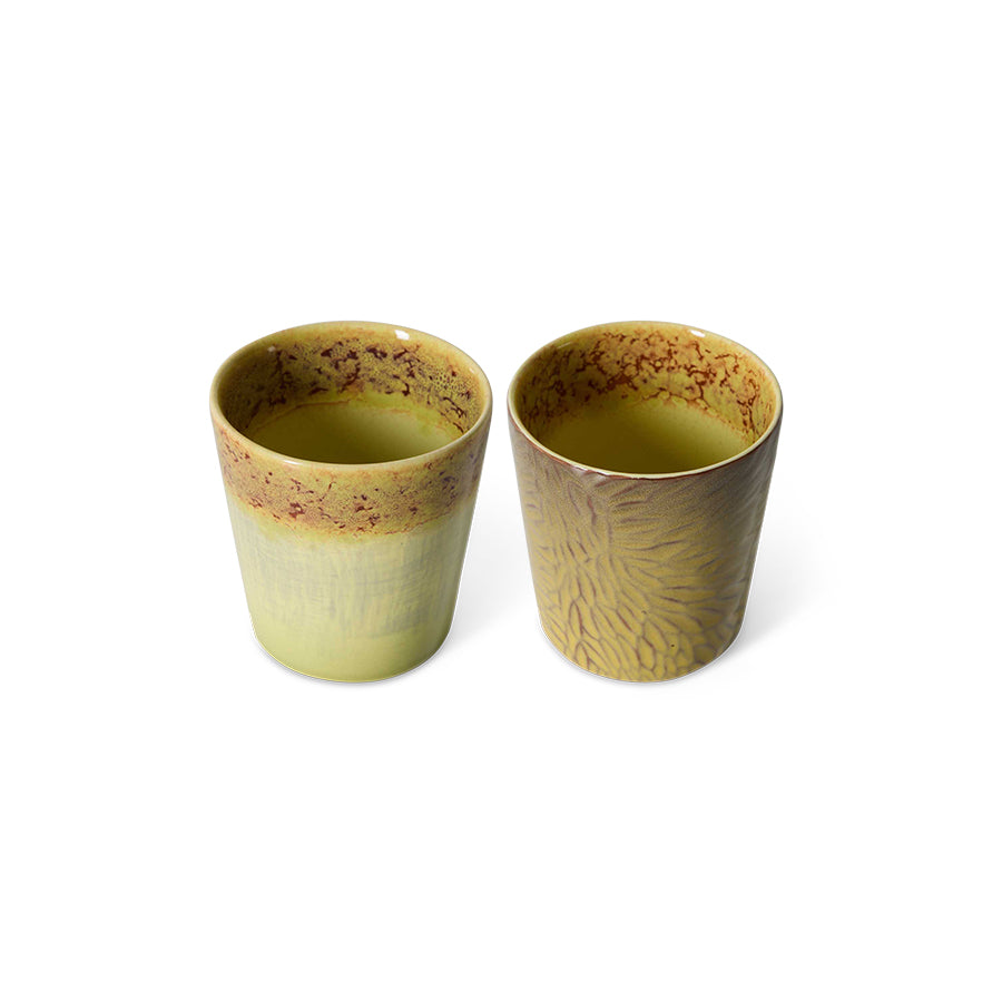 Hkliving 70s ceramics - Van Gogh coffee mugs - Sunflowers (set van 2)