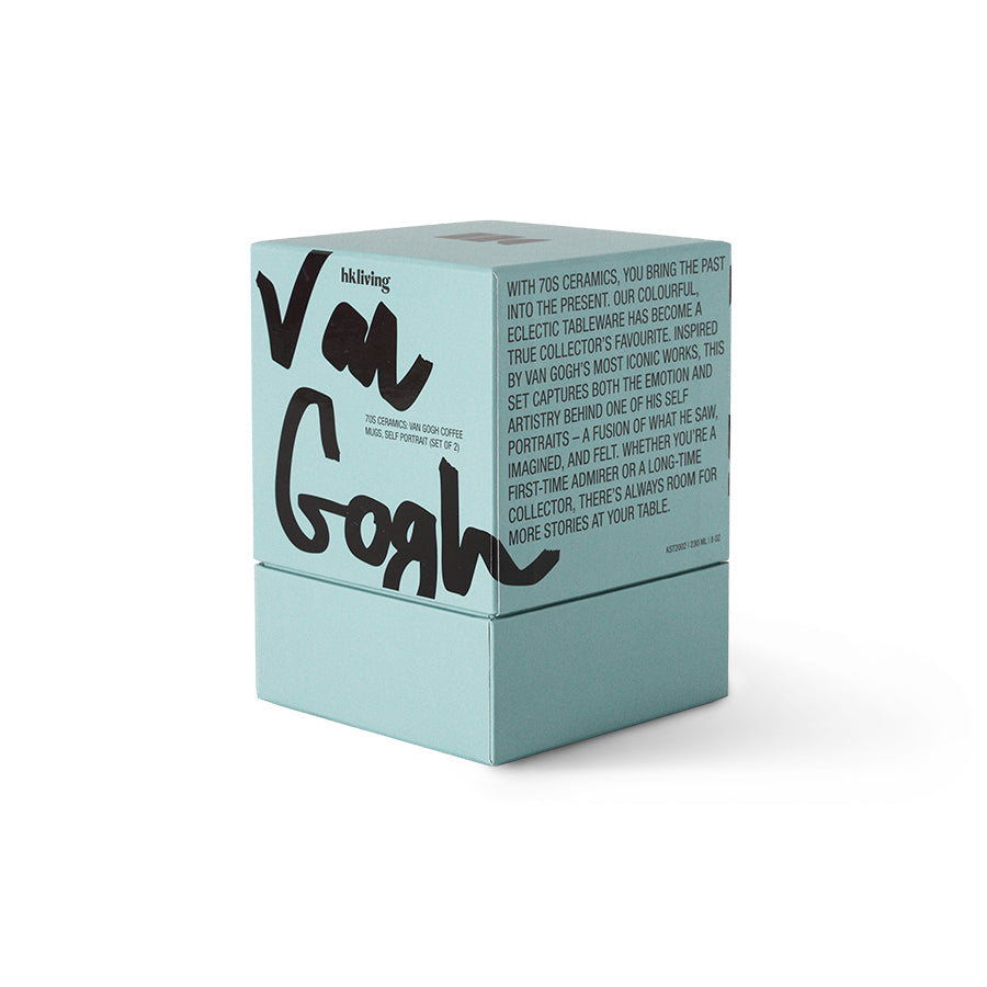 Hkliving 70s ceramics - Van Gogh coffee mugs - Self portrait (set van 2)