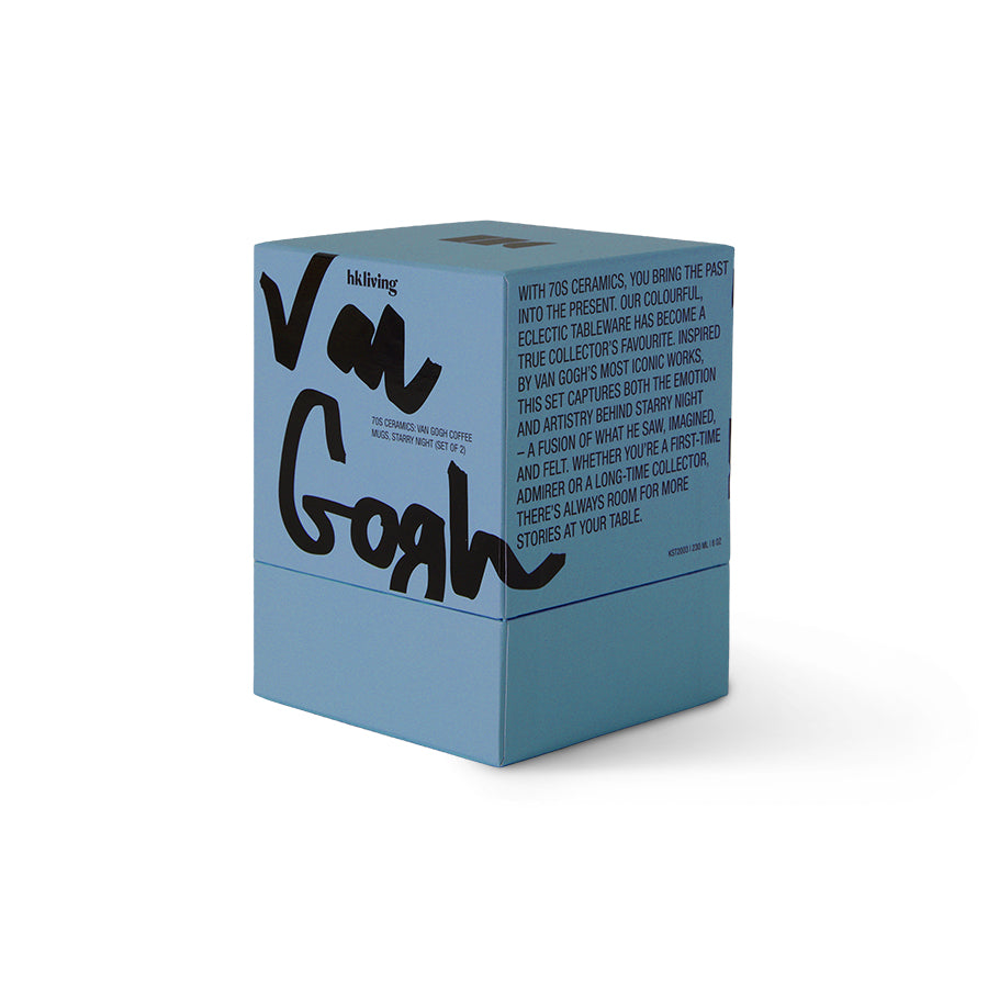 Hkliving 70s ceramics - Van Gogh coffee mugs - Starry night (set van 2)