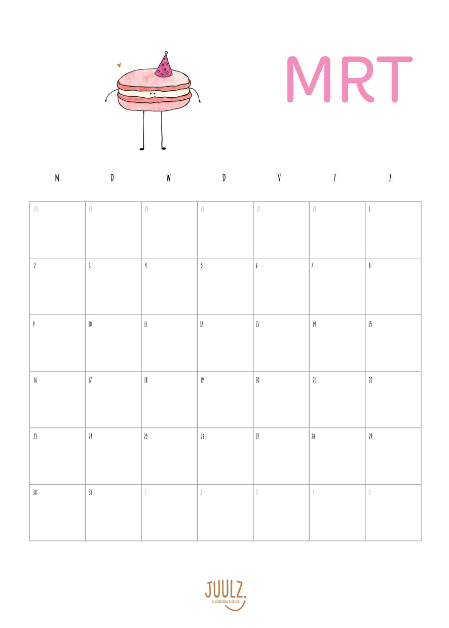 Juulz Illustrations - Jaarkalender 2026