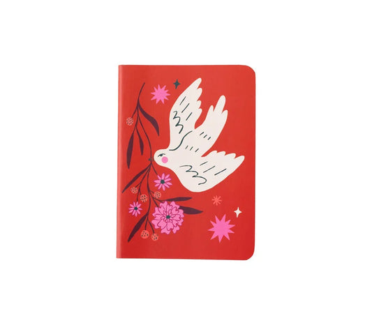All the luck in the world - Mini Soft Cover Notebook Blanco Bird