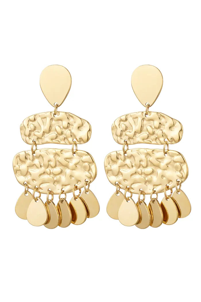 Oorbellen statement rond - goud
