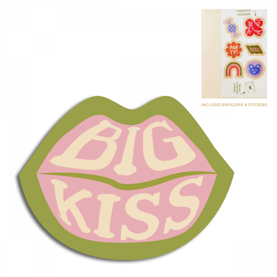 Cut out kaart - Big kiss