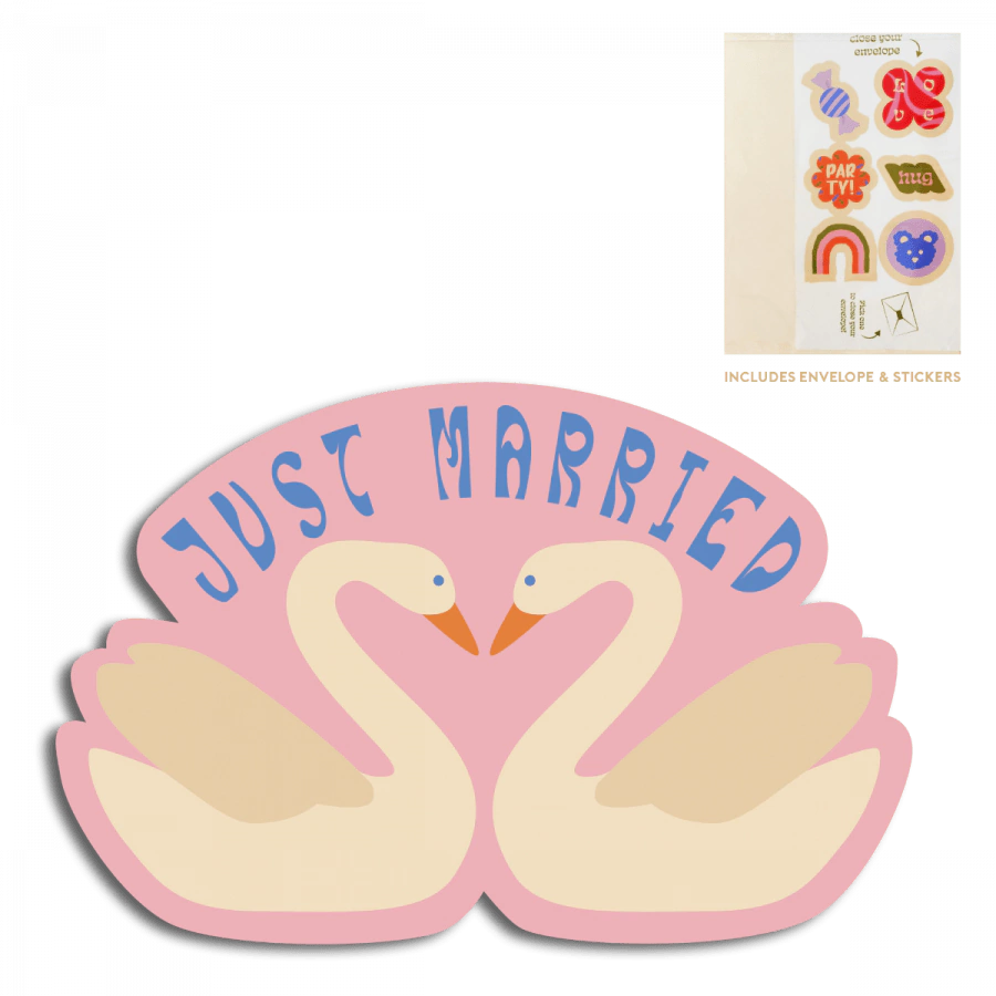 Cut out kaart - Just married
