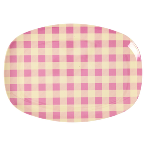 Melamine plate - Rice Check it out print