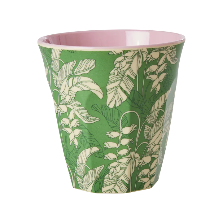 Melamine cup medium - Rice Green paradise print