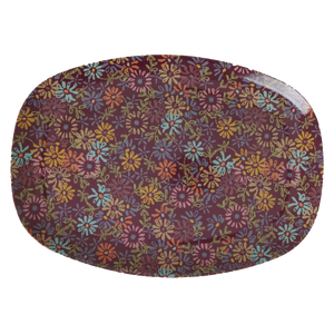 Melamine plate - Rice Wild vintage flower print