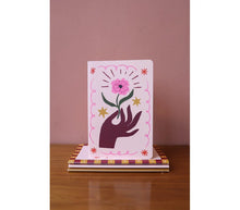 Afbeelding in Gallery-weergave laden, All the luck in the world - Soft Cover Notebook Dots Hand with Flower
