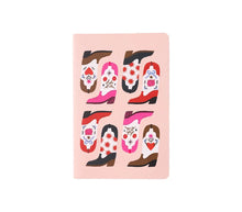 Afbeelding in Gallery-weergave laden, All the luck in the world - Soft Cover Notebook Dots Western Boots
