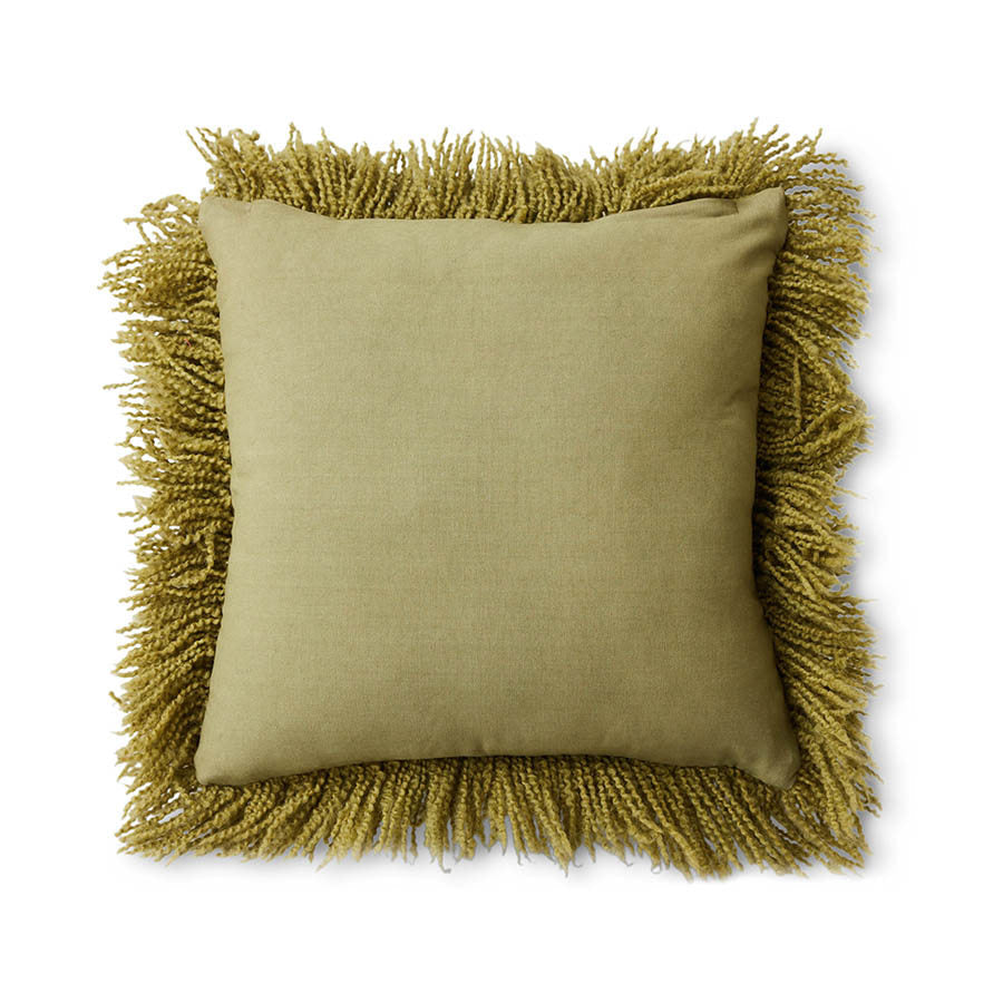 Hkliving Fluffy cushion - Olive