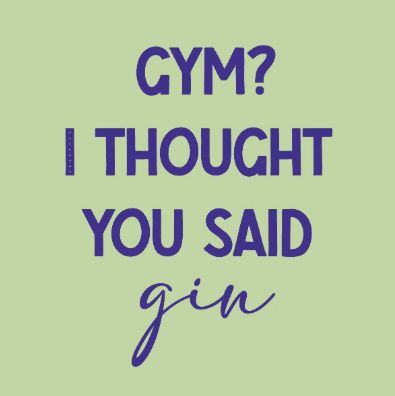 Tegeltje - Gym or gin?