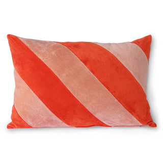 Kussen - HK living striped velved red