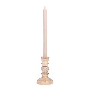 Glazen kaarsenstandaard antiek - Blush