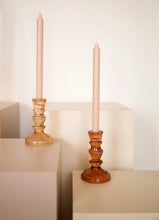 Afbeelding in Gallery-weergave laden, Glazen kaarsenstandaard antiek - Blush
