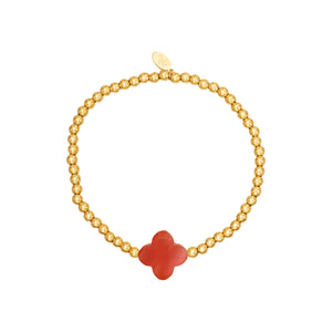 Armbandje klaver - Rood