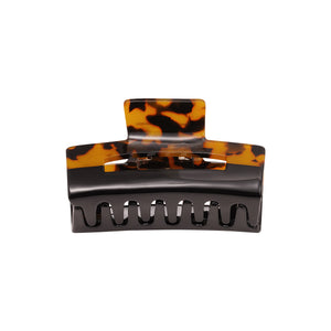Haarclip - Bruin marble/zwart