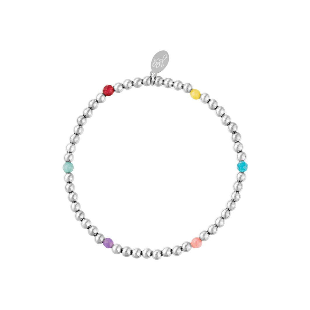 Armbandje beads - Zilver
