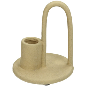 Kaarsenstandaard aardewerk - Beige