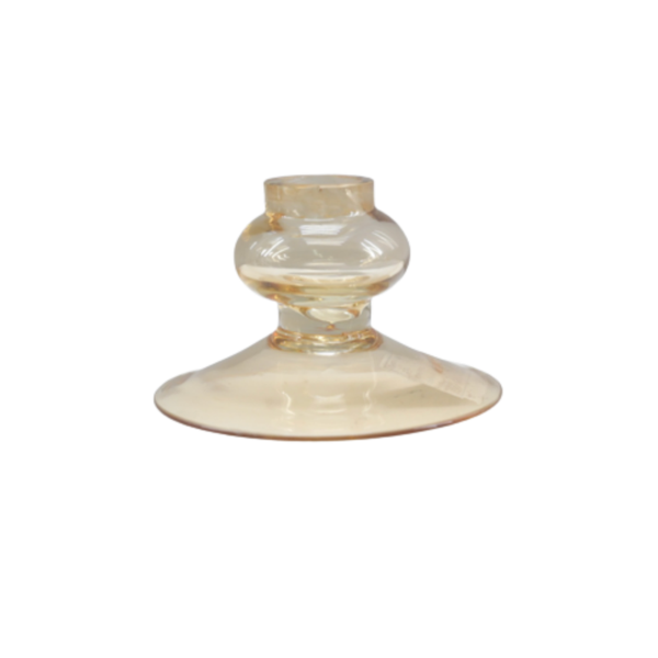 Glazen kaarsenstandaard klein - Blush