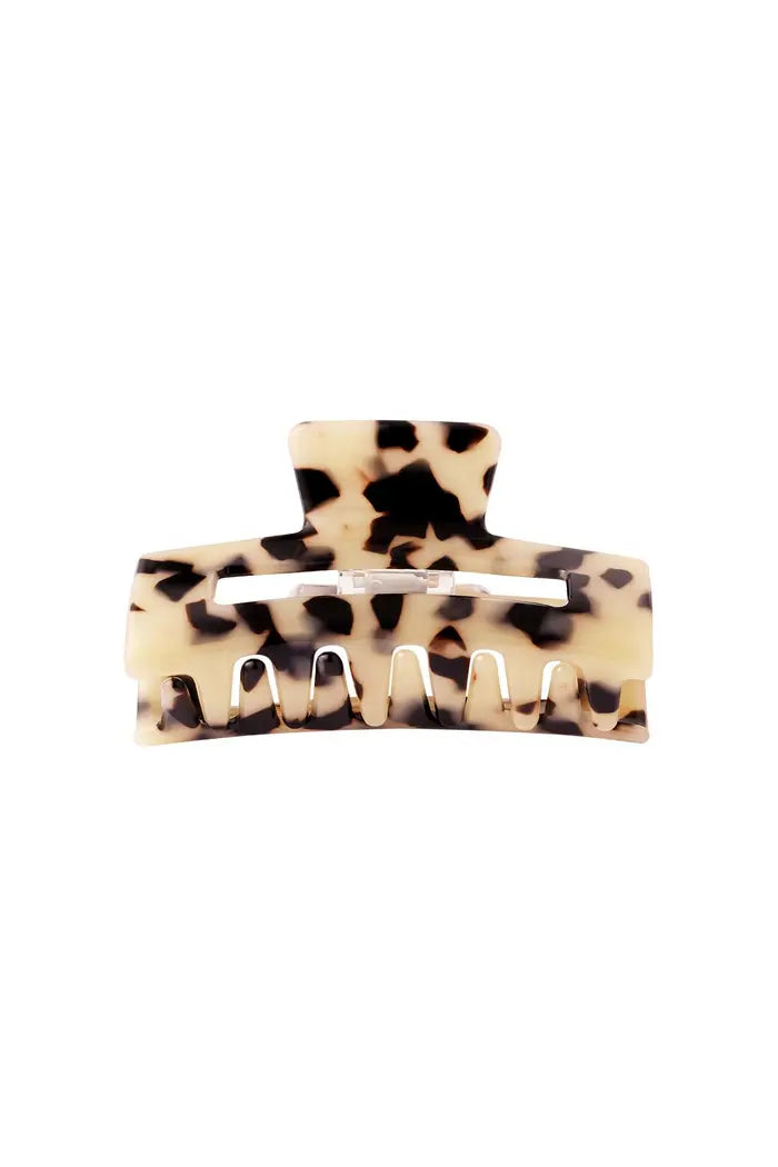 Haarclip - Beige panter