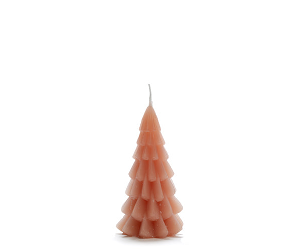 Kerstboom kaars klein - Terra roze