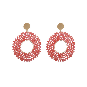 Oorbellen Beads - Koraal