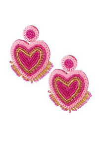 Oorbellen fringes - Fuchsia