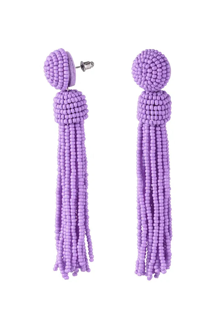Oorbellen tassel - Paars