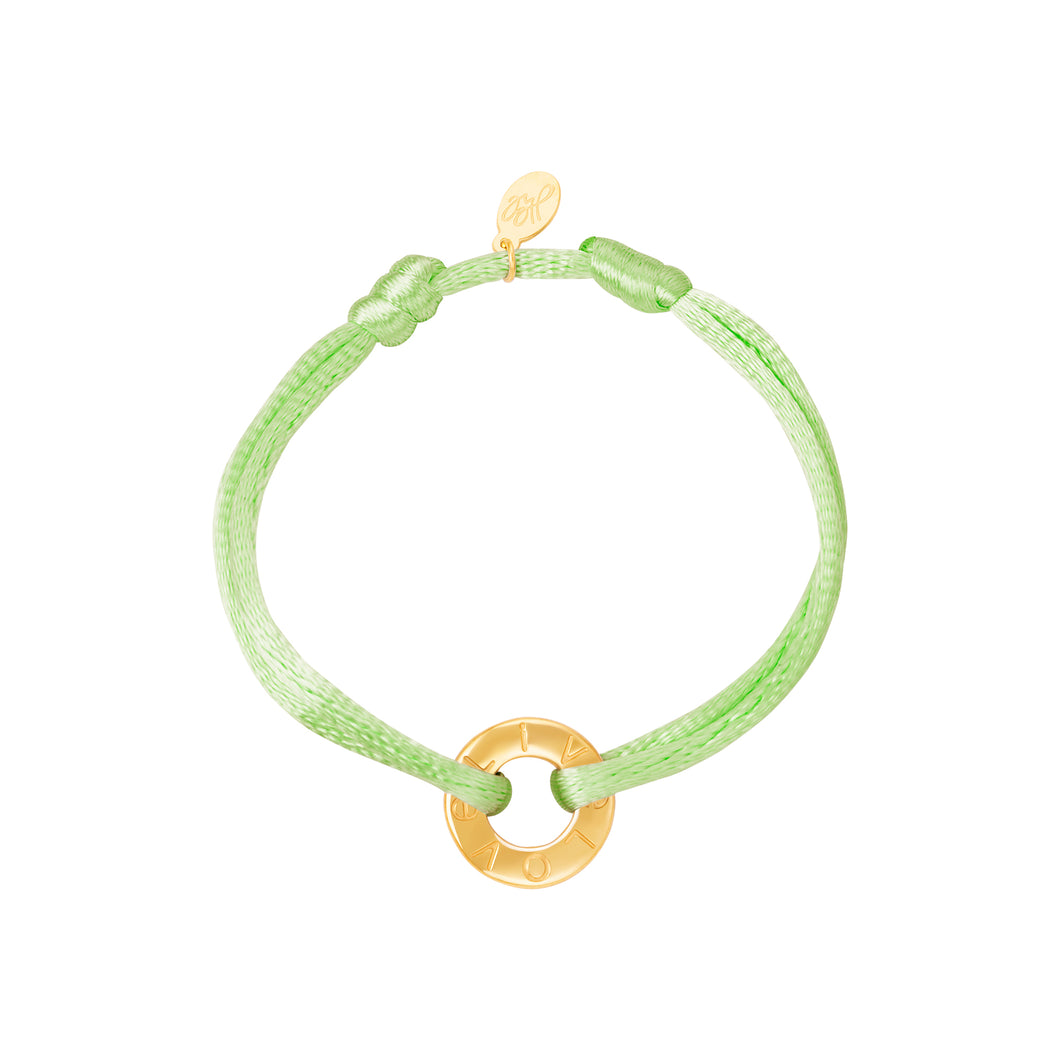 Armbandje color cord - Groen