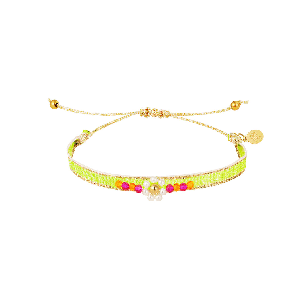 Armbandje Bloem - Geel
